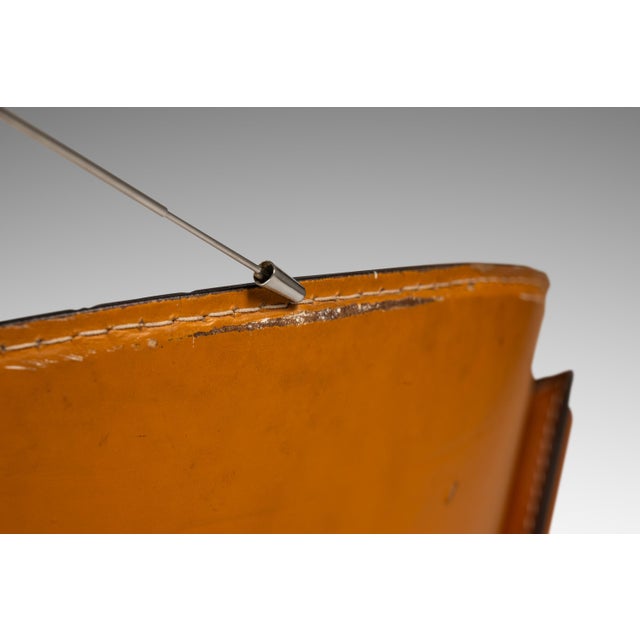 Talian Postmodern Modernist "Jocauro" Armchair by Arrben in Original Patinaed Leather, Italy, C. 1990s For Sale - Image 9 of 18
