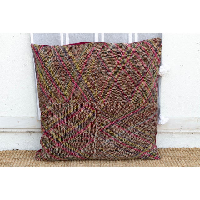 Antique Multicolor Confetti Saami Floor Cushion For Sale In Los Angeles - Image 6 of 7