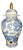Blue and White Dragon Cloud General’s Ginger Jar With Gilded Finial, Chinoiserie Lidded Urn For Sale