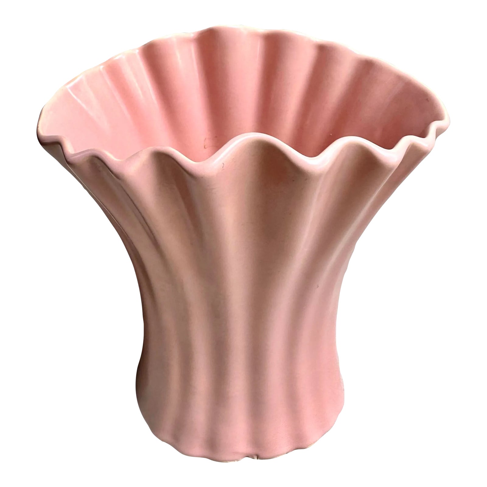 Vintage 1950's Mid Century Modern Bauer Art Pottery Pink Art Deco