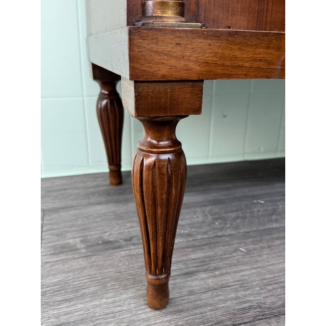 Italian Walnut Secretaire with Drop-Leaf, 1950s For Sale - Image 11 of 18