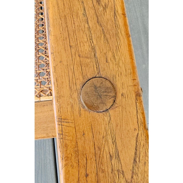 Wood Antique 19th Century Oak Plantation Chair With Original Folding Leg Rests For Sale - Image 7 of 15