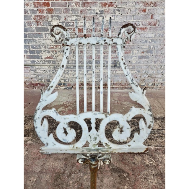 19th Century 19th Century Victorian Cast Iron & Bronze Music Stand For Sale - Image 5 of 10