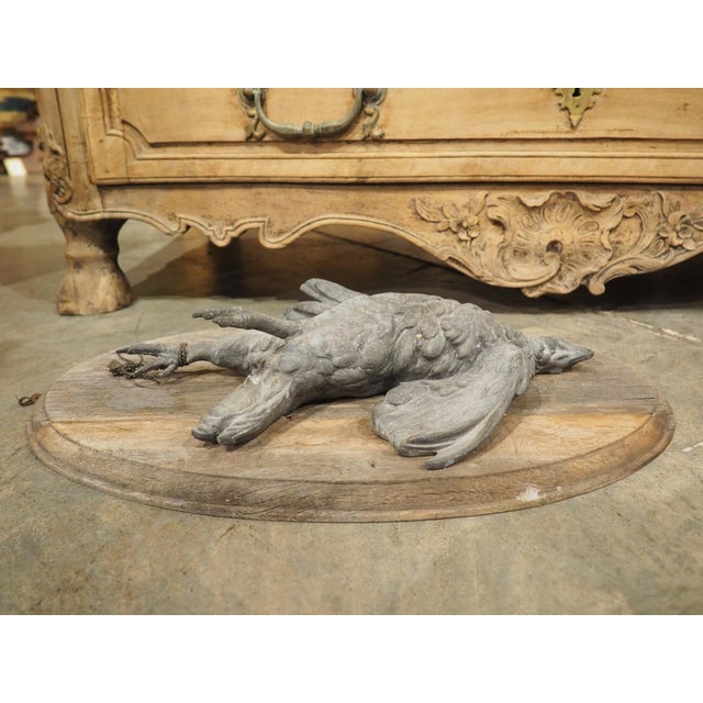Pair of Circa 1890 Weathered French Hunt Trophies on Natural Oak Oval Panels For Sale - Image 9 of 18
