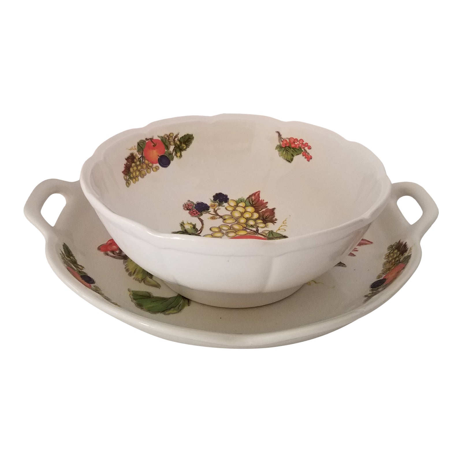 Vintage Ceramica Due Torri Italian Hand Painted Extra Large Pasta Bowl