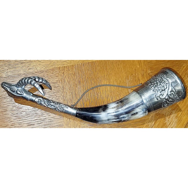 Traditional Mid 20th Century Viking Drink Horn For Sale - Image 3 of 6