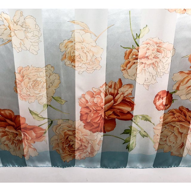 Valentino Pure Silk Valentino Vintage Scarf With Wall Hanging Scarf Holder For Sale - Image 4 of 11