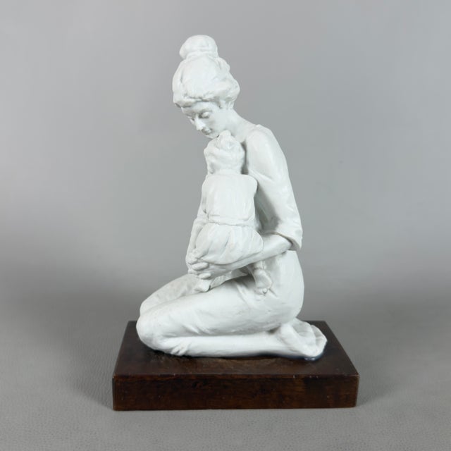 20th Century Maternity Sculpture in Biscuit Porcelain For Sale - Image 5 of 12