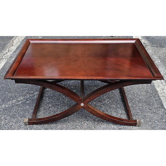 Contemporary Contemporary English Antique Style Stained Fruit Tray Top Coffee Table For Sale - Image 3 of 10