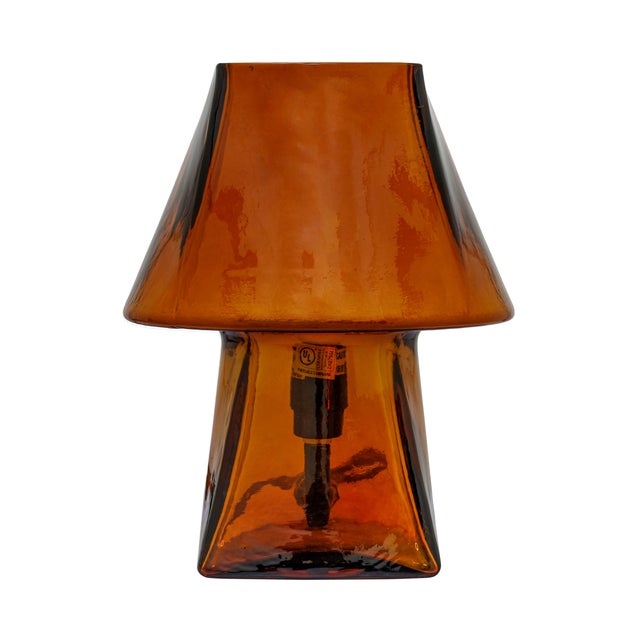 Luca Glass Mini Table Lamp, Smokey Brown For Sale In Los Angeles - Image 6 of 6