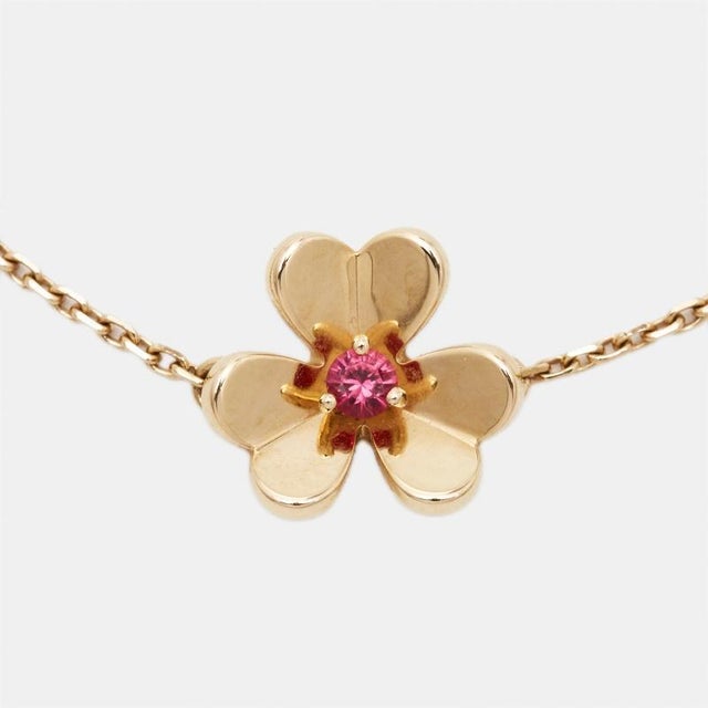 Van Cleef & Arpels Frivole Ruby 18K Rose Gold Bracelet | Chairish