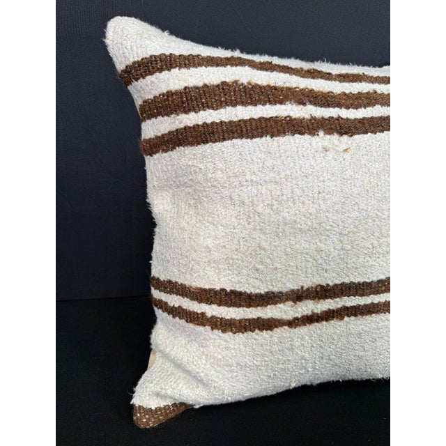 Turkish Hemp Pillow Cushion Natural Beige Brown Pillow Cushion Cover 20"x20" #30553 Enhance your home decor with our Kilim...