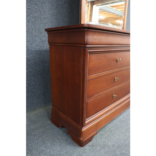 Thomasville Thomasville Impressions Louis Philippe Style Cherry Dresser With Mirror For Sale - Image 4 of 13