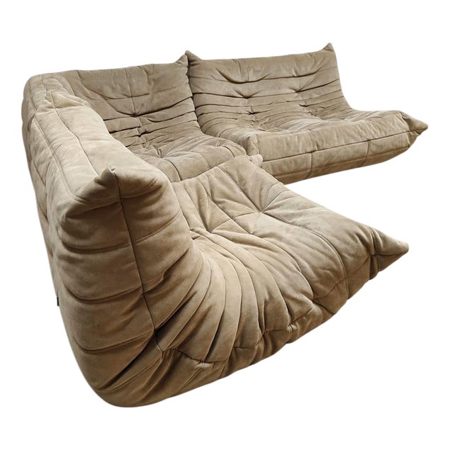 Vintage Togo Modular Lounge Set by Michel Ducaroy for Ligne Roset, 1970s, Set of 3 For Sale