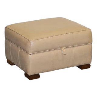 Ottoman in Brown Leather from Multiyork For Sale