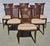 Mid-Century Modern Mid 20th Century Set Six Drexel Consulate Series Walnut Cane Back & Upholstered Dining Chairs For Sale - Image 3 of 9