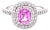 Gia Certified 1.28 Natural Pink Sapphire Diamond White Gold Engagement Ring, Size 6 For Sale