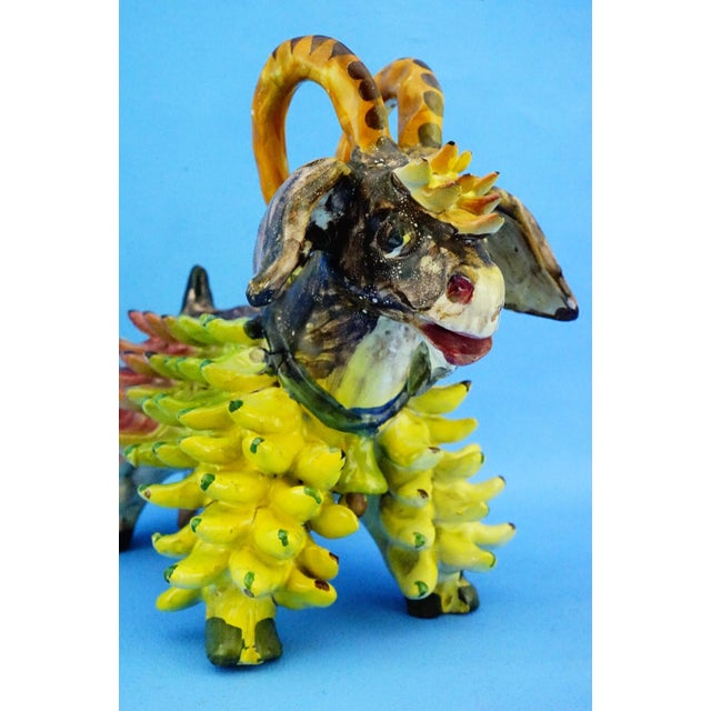 After Richard Dölker, Vietri German Period Goat Sculpture, 20th Century, Ceramic For Sale - Image 10 of 18
