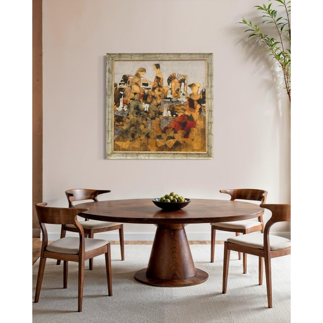 Andrea Stella "Among the Etruscan Ruins" Large Gold Leaf Oil Mixed Media Painting, Figurative, Italian Contemporary Art, 2010 For Sale - Image 9 of 11