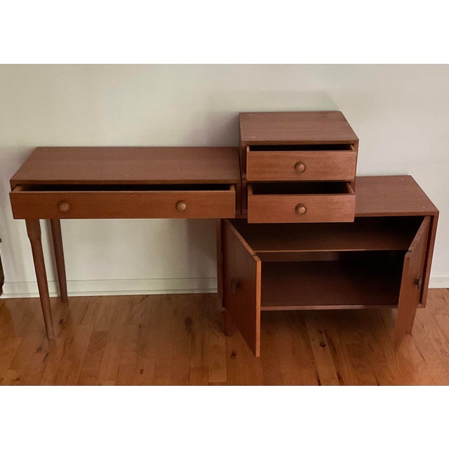 Vintage Mengel Permanized Furniture Modular Four Piece Desk MidCentury