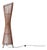 French Floor Lamp in Light-Stained Rattan and Bamboo, 1960s For Sale