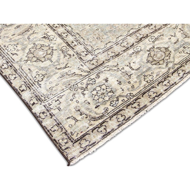 Transitional 1920s Persian Tabriz Rug For Sale - Image 3 of 5