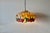 1970s Tiffany-Style Stained Glass Fruit Leaf Motif Pendant Hanging Light Fixture For Sale - Image 14 of 18