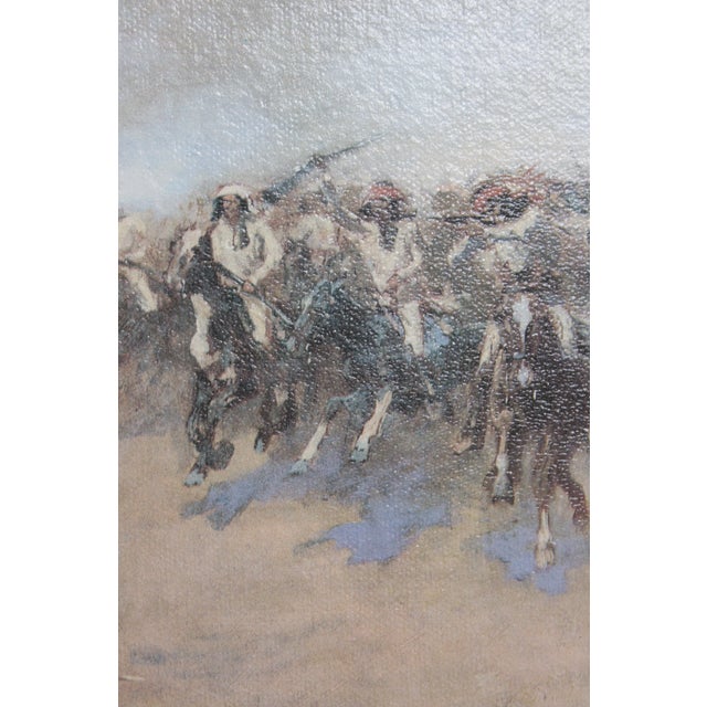 Frederick Remington Reproduction Oil Painting on Canvas For Sale - Image 13 of 17