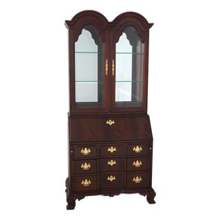 Thomasville Mahogany Double Dome Top Secretary Desk For Sale