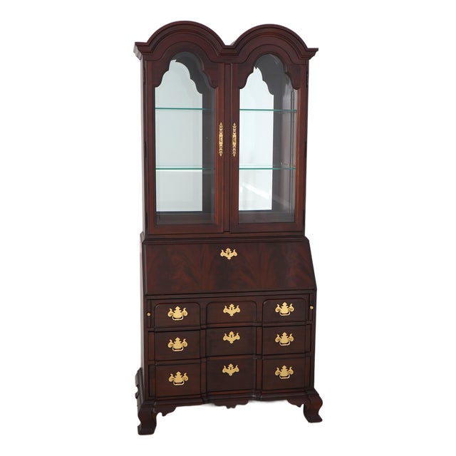 Thomasville Mahogany Double Dome Top Secretary Desk For Sale