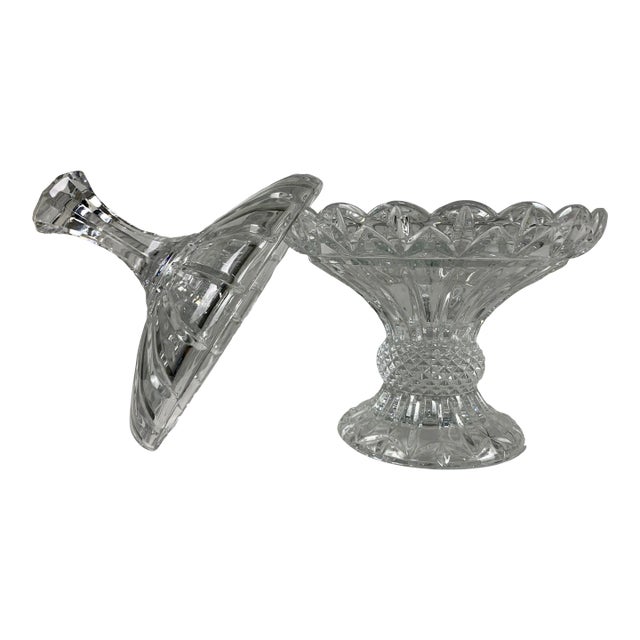 Lead Crystal Shannon Designs Compote For Sale