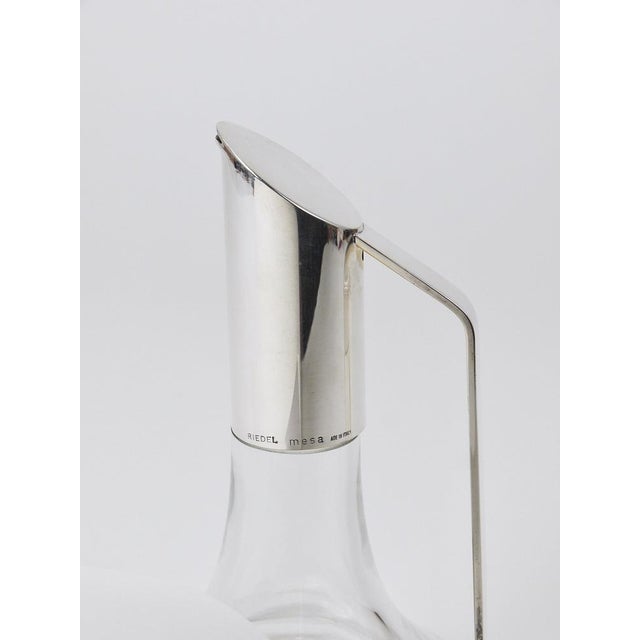 Silver & Crystal Riedel Mesa Carafe, Italy, 1980s For Sale - Image 4 of 18