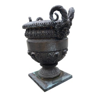 19th Century Bronze Gothic Planter For Sale