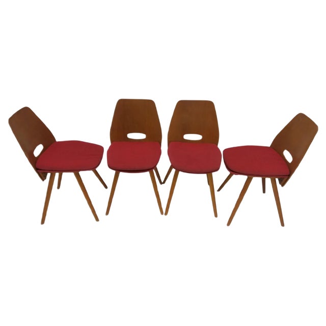 Mid-Century Dining Chairs from Tatra Pravenec, 1960s, Set of 4 For Sale
