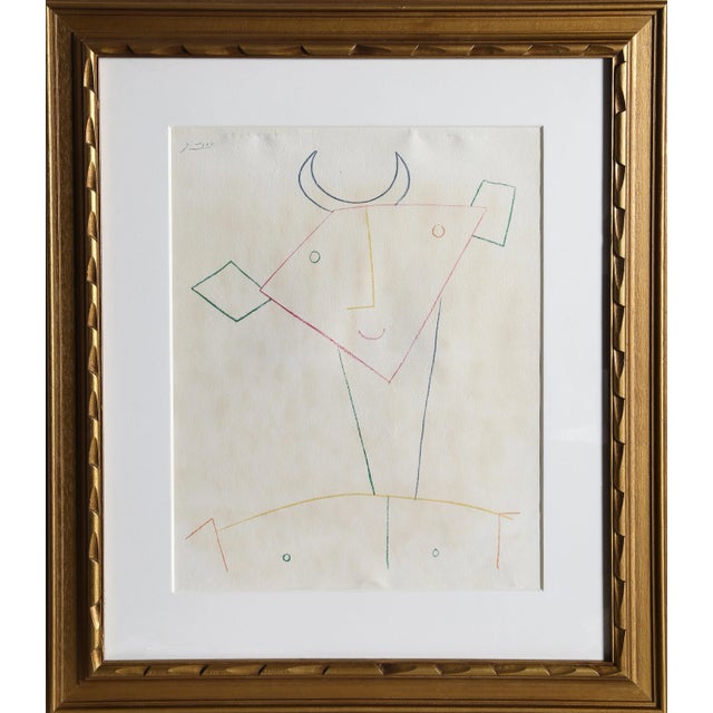 Pablo Picasso Buste de Faune, Pablo Picasso Pochoir For Sale - Image 4 of 4