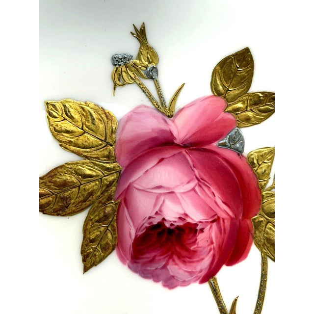 Antique 1880 Minton G4419 Set 6 Hand Painted Rose Gold Platinum Aesthetic Plates For Sale - Image 10 of 16