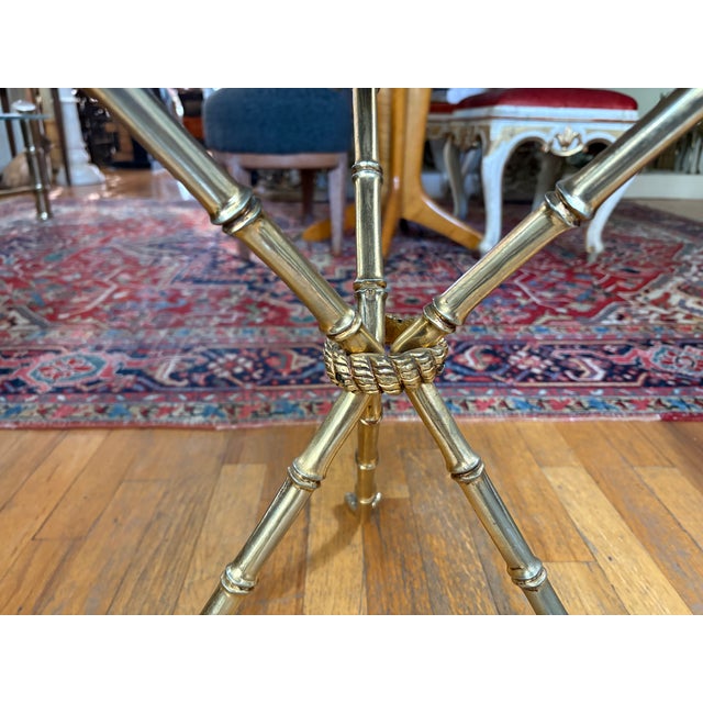 French 1940s Italian Bronze and Marble Table For Sale - Image 3 of 12