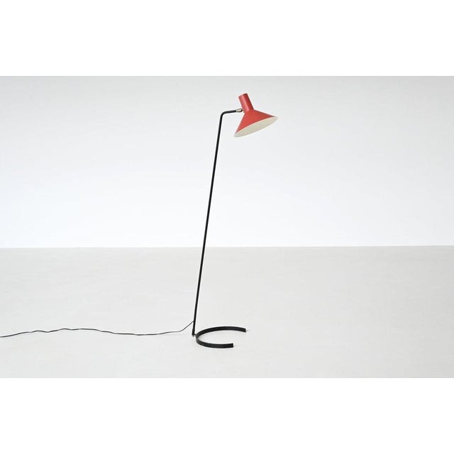 Model 8025 Floor Lamp by J.J.M. Hoogervorst for Anvia, the Netherlands, 1957 For Sale - Image 11 of 16