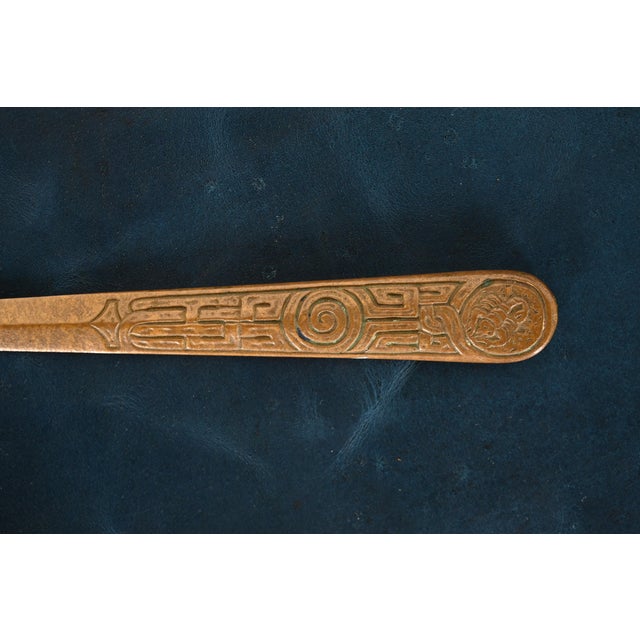 Bronze Tiffany Studios New York Zodiac Bronze Doré Letter Opener For Sale - Image 8 of 11