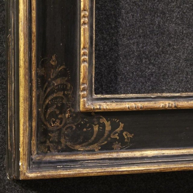 20th Century Lacquered Painted and Gilded Tuscan Frame, 1950 For Sale - Image 13 of 15