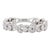 New Diamond Floral Ring 14k White Gold Size 6.25 Stackable Wedding Band For Sale