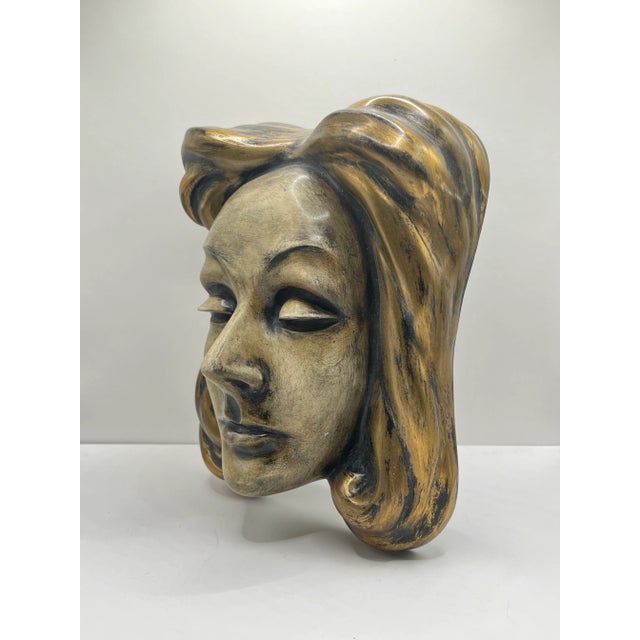 Mid-Century Modern German Figure Mask by Hans Schirmer for Achatit, 1950s For Sale - Image 3 of 5