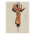 Vintage French Fashion Art Print – Rust & Black Art Deco Illustration, 30" X 40" For Sale