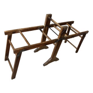 Antique Folding Wooden Washstand For Sale