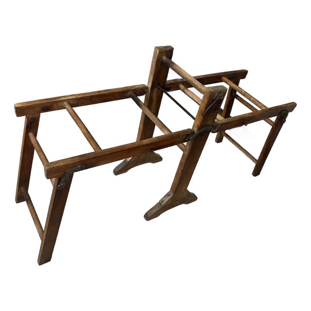 Antique Folding Wooden Washstand For Sale