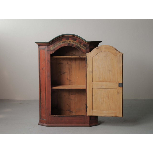 Antique Painted Bavarian Pine Wardrobe, 19th Century For Sale - Image 4 of 18