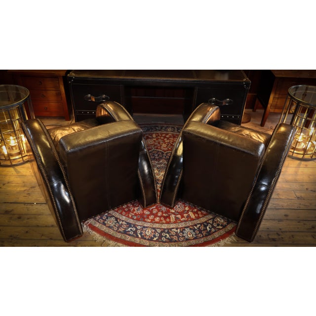 Rockefeller Leather Chairs by Timothy Oulton, 2010s For Sale - Image 10 of 18