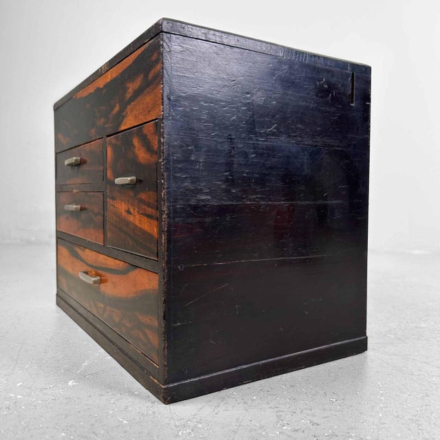 Wood Vintage Japanese Sewing Box, 1920s For Sale - Image 7 of 11