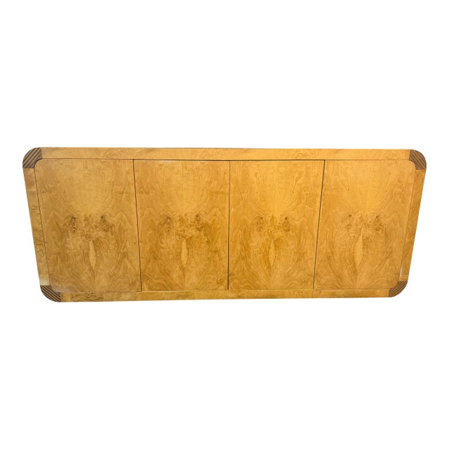 1970s Henredon Scene Two Collection Burled Olive Wood Credenza For Sale