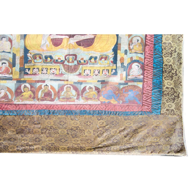 Late 19th Century Thangka with the Portrait of a Tibetan Monk For Sale - Image 11 of 11